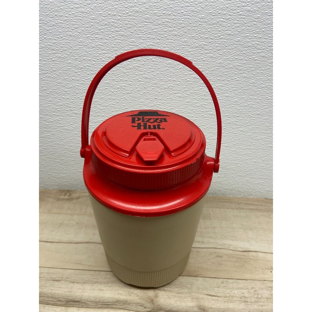 Vtg 1980 Gott Pizza Hut Logo 1/2 Gallon Thermos Water Cooler Jug